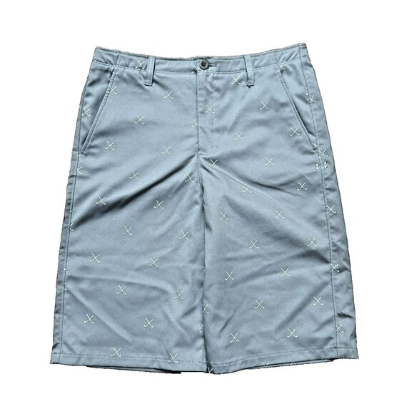 Under Armour Youth Big Boy's Heat Gear Loose Fit Golf Shorts Golf Clubs Size 20 - Picture 1 of 7